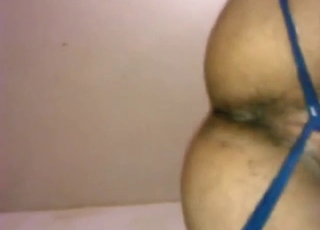 Slender, assy dude receives attention from a pet