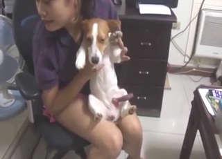 Tiny animal is going to show its massive cock