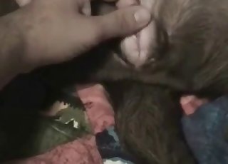 Dude uses his thumb to fuck that hole